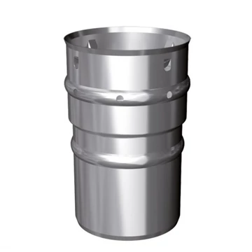 INOX flexi-merev átalakító idom, alsó D80 (kondenzációs)
