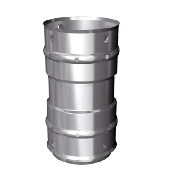 INOX flex-flex csőkapcsoló D80 (kondenzációs)